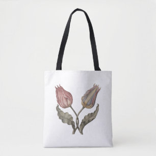 Tulpen , Frühlingsblume botanische vintage illust Tasche