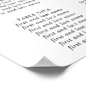 Tulpen für Wasserfarben Hochzeitssitzkarten Poster (Ecke)