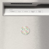 Tulpen-Gänseblümchen-Wasserfarben-Frühlingsmuster Magnet (In Situ (Geschirrspüler))