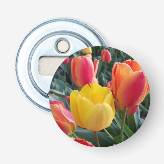 Tulpen-Garten-Foto Flaschenöffner (Vorderseite)