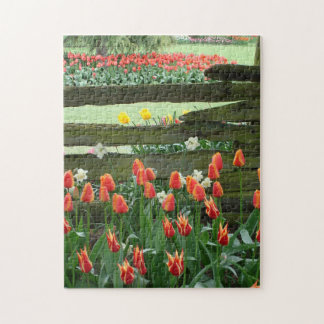 Tulpen-Garten-Puzzle, 28 cm x 35,5 cm, 252 Teile Puzzle