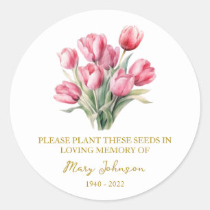 Tulpen-Gedenk-Andenken-Samenpaket Runder Aufkleber