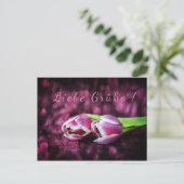 Tulpen Gruß Postkarte (Stehend Vorderseite)