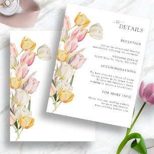 Tulpen-Hochzeit-Beilagekarten Begleitkarte