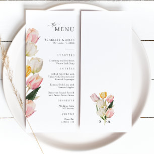 Tulpen Hochzeitsmenü Menükarte