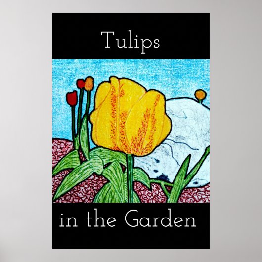 Tulpen im Garten Poster (Vorne)