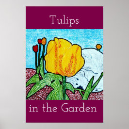 Tulpen im Garten Poster