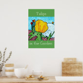Tulpen im Garten Poster (Küche)