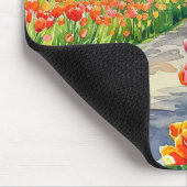Tulpen im Park Mousepad (Ecke)