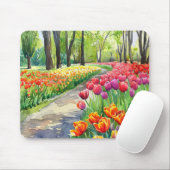 Tulpen im Park Mousepad (Mit Mouse)