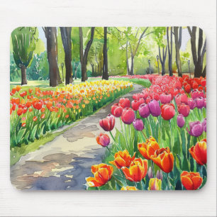 Tulpen im Park Mousepad
