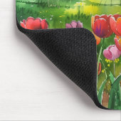 Tulpen im Park Mousepad (Ecke)