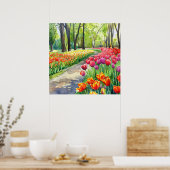 Tulpen im Park Poster (Küche)