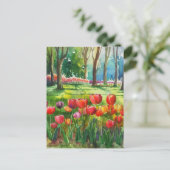 Tulpen im Park Postkarte (Stehend Vorderseite)