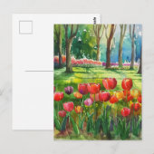 Tulpen im Park Postkarte (Vorne/Hinten)