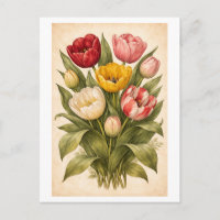 Tulpen im vintage Stil botanische Illustration