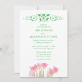 Tulpen im Wasserfarbenstil - Einladung (Vorderseite)