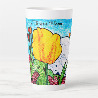 Tulpen in Blüte Milchtasse