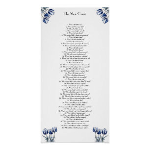 Tulpen in Delft Blau anpassbar Poster