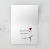 Tulpen in der blauen Baumwollstofftasche Karte (Innenseite)