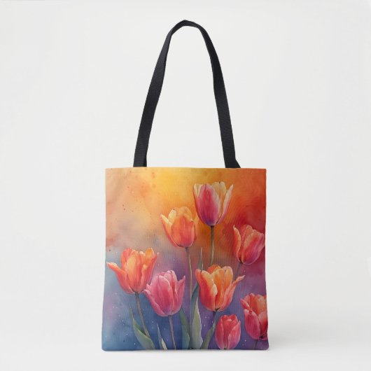 Tulpen in der Natur Tasche (Vorderseite)