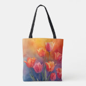 Tulpen in der Natur Tasche (Rückseite)