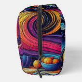 Tulpen in lebhaften Farben in einer Vase Waschbeutel (Rechts)