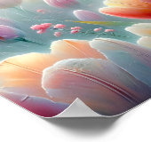 Tulpen in weichem Morgenlicht Poster (Ecke)