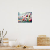 Tulpen in weichem Morgenlicht Poster (Küche)