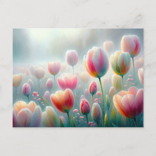 Tulpen in weichem Morgenlicht Postkarte