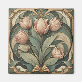 Tulpen Jugendstil Magnet (Vorne)