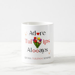 Tulpen-Kaffee-Zweisprachige-Tasse Kaffeetasse