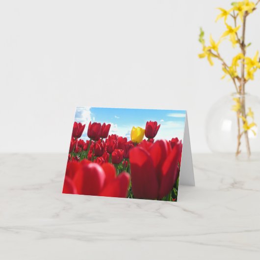 Tulpen Karte (Gelbe Blume)