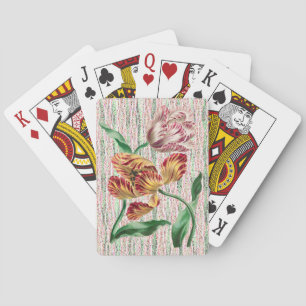 Tulpen-Kartenspiel im Vintage-Stil Spielkarten