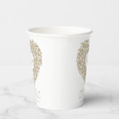 Tulpen-Kranz Braun-Tintenhochzeit Pappbecher (Rechts)