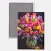 Tulpen Magnet (Vorderseite/Rückseite)