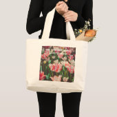 Tulpen mit Vintagem Rosa Jumbo Stoffbeutel (Vorderseite (Produkt))