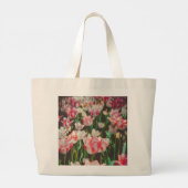Tulpen mit Vintagem Rosa Jumbo Stoffbeutel (Rückseite)