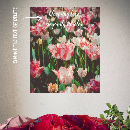 Tulpen mit Vintagem Rosa Poster