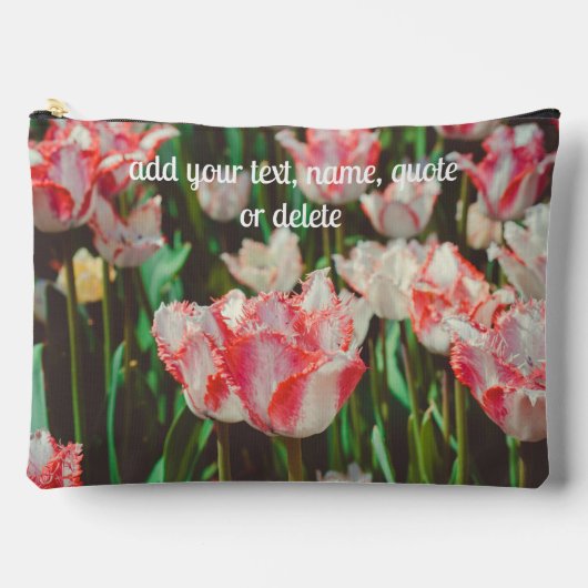 Tulpen mit Vintagem Rosa Zubehörtasche (Vorderseite)
