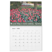 Tulpen mit Zitaten und Redewendungen Kalender (Mär 2026)