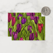 Tulpen Mitteilungskarte (Vorderseite/Rückseite Beispiel)