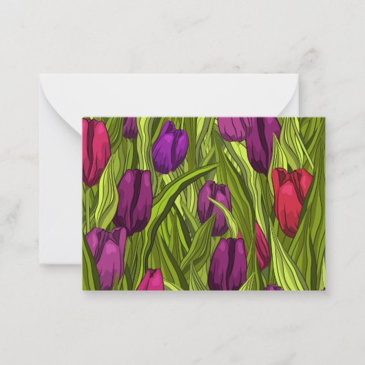 Tulpen Mitteilungskarte (Vorderseite)