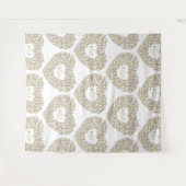 Tulpen-Monogramm-Hochzeitskugel Wandteppich (Vorderseite (Horizontal))