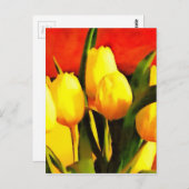 Tulpen (Ölfarbe) Postkarte (Vorne/Hinten)