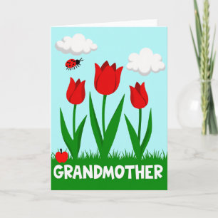 Tulpen-Oma-Frühlingskarte Karte