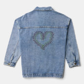 Tulpen-Open-Heart-Design Jeansjacke (Rückseite)