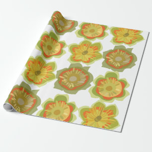 Tulpen-Pappel-Blüten-Blumen Geschenkpapier