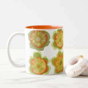 Tulpen-Pappel-Blüten-Blumen Zweifarbige Tasse