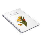 Tulpen Reflections — Crisp White Luxe Journal Notizblock (Rechte Seite)